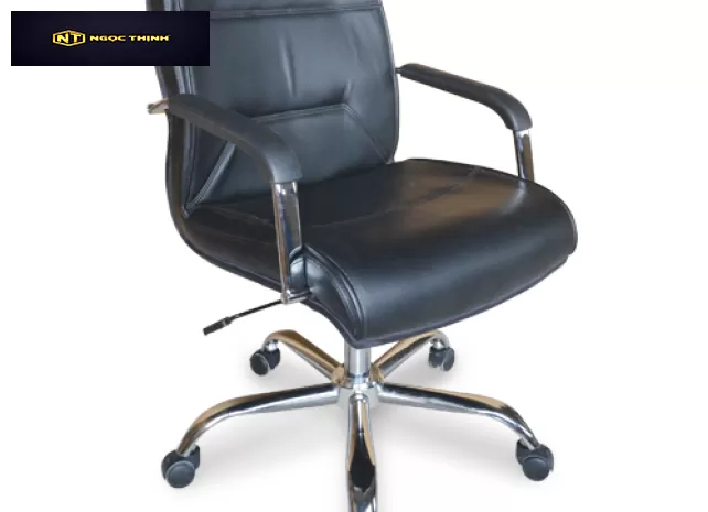 Ghế lãnh đạo có đệm tựa bọc da SG718